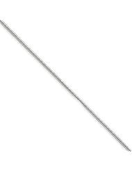 .9mm, 14 Karat White Gold, Round Snake Chain - 18 inch