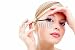 Wallmonkeys Peel and Stick Wall Decals - Closeup of Cute Female Applying Mascara with Brush - Removable Graphic