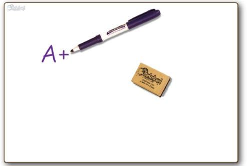 BLANK DRY ERASE BOARDS 30 Student Combo Pack, with Dry Erase Boards, Markers & Student Erasers, MC1116-30, by The Markerboard People