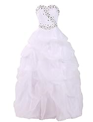 Organza Sweetheart Beaded Lace-Up Quinceanera Dress/Party Dress 