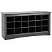 Prepac Shoe Storage Cubbie Bench, Black