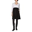 Moody Mama Maternity 2 Tone V-Neck Dress with Pockets - Black/White
