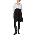 Moody Mama Maternity 2 Tone V-Neck Dress with Pockets - Black/White