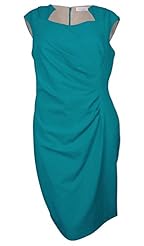 Sheath Polyester/Ponte/Rayon/Spandex Queen Anne Neck  Dress
