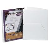 Double Pocket Dividers for 3-Ring Binders, Letter, White, 5/Pack CRD60155