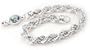 7mm ROPE Chain Sterling Silver Bracelet with BLUE TOPAZ