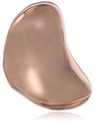 Ladys 18kt Rose Gold Plated Stainless Steel  Oval Shape Ring, Size 7