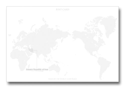Cover image : 世界の国旗ポストカードシリーズ <中東> イラン・イスラム共和国 Flags of the world POST CARD <Mideast> Islamic Republic of Iran