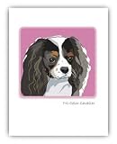 Paper Russells PAGNC596 Grrreen Single Note Card - Tricolor Cavalier Head SHot