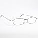 Silver Folding Foldable Full Frame Rim Reading Glasses Eyeglasses Eyewear + Carrying Protective Hard Case +2.00