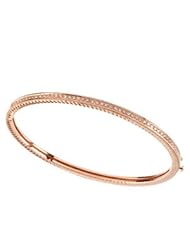 14K Rose Gold Diamond Bangle Bracelet
