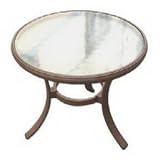 AGIO INTERNATIONAL CO., INC 67-22-356-TV07 22 RND Glass Top Table