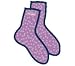 LIFE IS GOOD SNUGGLE SOCKS - KIDS - TOD(2-6YRS) - PURPLE
