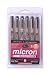 Pigma Micron Pen Set #005 0.2mm 6/pkg-black, Red