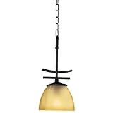 Yosemite Home Decor 94651-1VB Sentinel Mini Pendant with Amber Scavo Shade, 1-Light, Venetian Bronze