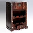Antique Dark Cherry Finish Six Piece Wine Bottle Rack