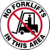 Slip-Gard Floor Signs, 17, NO FORKLIFTS IN THIS AREA (W/ GRAPHIC)