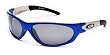 SOS X-Wrap Sport Metallic Blue/Silver Thrasher 1 Sunglasses w/Smoke Lens Color
