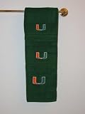 Miami Hurricanes Embroidered Bath Towel Set - 100% Cotton