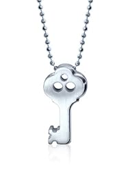 Alex Woo "Little Luck" Sterling Silver Key Pendant Necklace, 16"