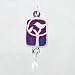 Sterling Silver and Purple Patina Bird Pendant with Pearl Drop, #8769