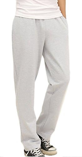 Men's cotton relaxation/casual Pants(Light Grey,M)