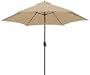 TropiLight 9-Foot Lighted Bronze Aluminum Market Umbrella, Beige