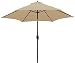 9-Foot TropiLight Lighted Bronze Aluminum Market Umbrella with Beige Poly Cover