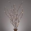 Gerson 36858 39-Inch Electric Brown-Wrapped Lighted Faux Branch with 72 Clear Rice Lights, Set of 3