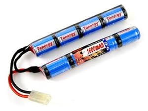 Tenergy 9.6V 1600mAh Butterfly Mini NiMH Battery Pack w/ Mini Tamiya Connector for airsoft guns