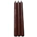 3x Brown Dinner Candles