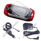 (3 in 1) Rubberized Proguard Crystal Case for Sidekick III Sidekick 3 + Rapid Car Charger for Sidekick3 + Travel Charger for Sidekick 3