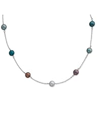 Sterling Silver 8-9mm Freshwater Cultured Pearl W/2in Ext. Necklace