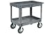 Plastic 2 Shelf Tray Service & Utility Cart 8 Inch Pneumatic Caster