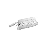 Minerva Collection Small Pleated Wrist Clutch Bag Stone