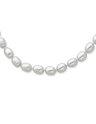 14k White Gold 6-6.5mm Grey Potato Fw Cultured Pearl Necklace