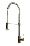 Commercial Style Pre-Rinse Kitchen Faucet Stainless Steel - Free Soap Dispenser