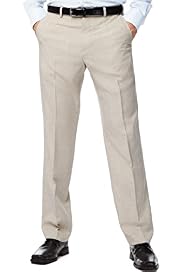 Crease Resistant Active Waistband Flat Front Lightweight Trousers