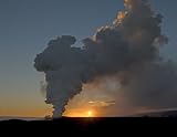 Lava Meets the Sea at Dusk at Volcanoes National Park on Hawaii's Big Island - Fine-Art Gicl??e Photographic Print by Brendan Reals