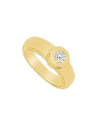 Diamond Ring 14K Yellow Gold - 0.25 CT Diamonds