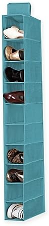Simplify 10-Shelf Hanging Closet Shoe Organizer in Dusty Blue
