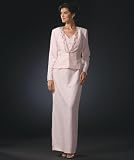 Ice Pink Formal Evening Dress and Jacket - Mother of Bride & Groom, Wedding, Party, MOB Gown by Sean Collection (