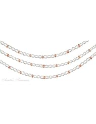 Sterling Silver 3 Strand Freshwater Pearl Necklace