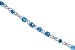 Unique Styling 11.25 carats total weight Oval & Round Cut Swiss Blue Topaz Gemstone Bracelet in Sterling Silver