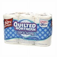 Quilted Northern Bath Tissue, Soft & Strong, Double Roll, Unscented, 12 Ct