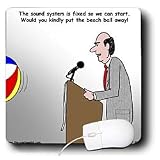 Rich Diesslins Funny General - Editorial Cartoons - Sound System Delays and Church Beach Ball - Mouse Pads