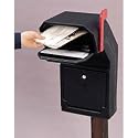 Black Locking Mailbox