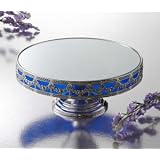 FOOTED MIRROR PLATTER - FOOTED MIRROR AND SILVERPLATED PLATTER - cake Stand by Jaf Gifts
