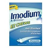 Imodium A-D Anti-diarrheal Ez Chews, Cool Mint Flavor, 40-Count Boxes
