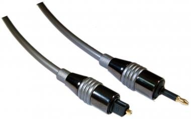 Digital Fiber Optic Toslink to 3.5mm Optical Cable, High Quality Audio, 50 ft